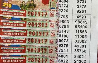 Đổi số trúng cho khách hàng mua ve tp Hồ Chí Minh 30-04-2022 trúng đặc biệt tại huyện Tân Thạnh tỉnh